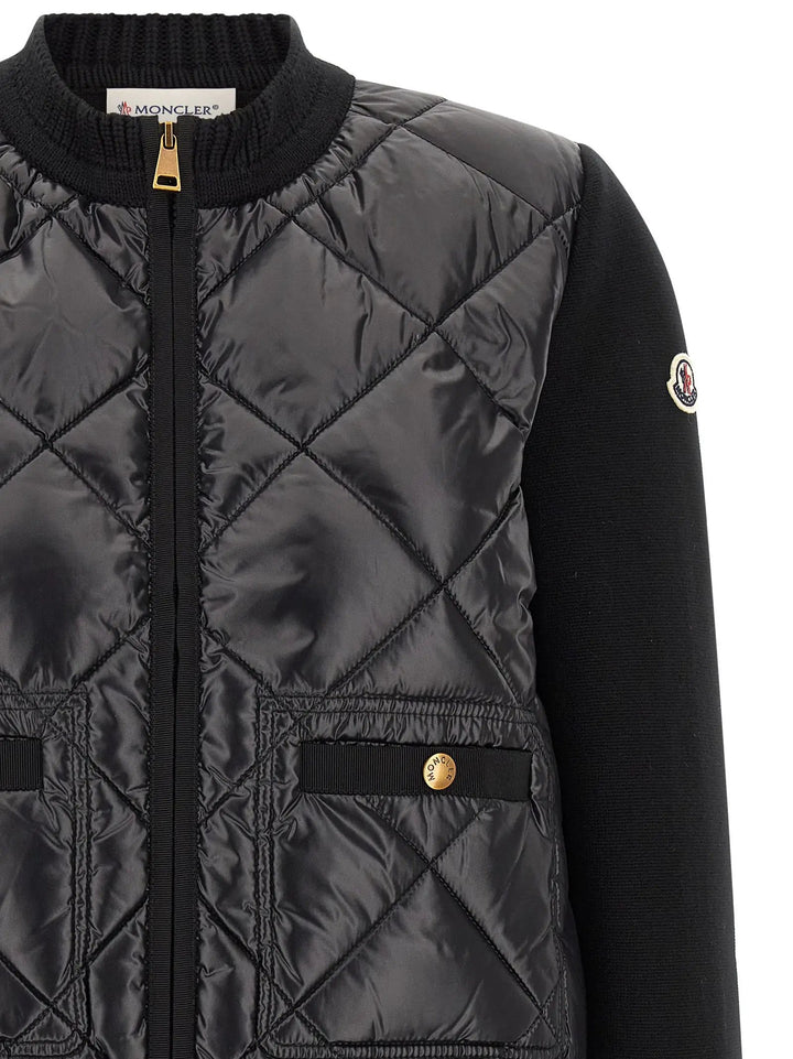 Moncler Sample Sale | Moncler Black Polyamide Cardigan - | Designer outlet