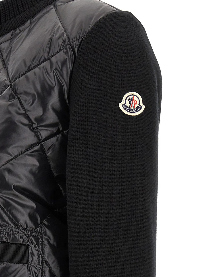 Moncler Sample Sale | Moncler Black Polyamide Cardigan - | Designer outlet