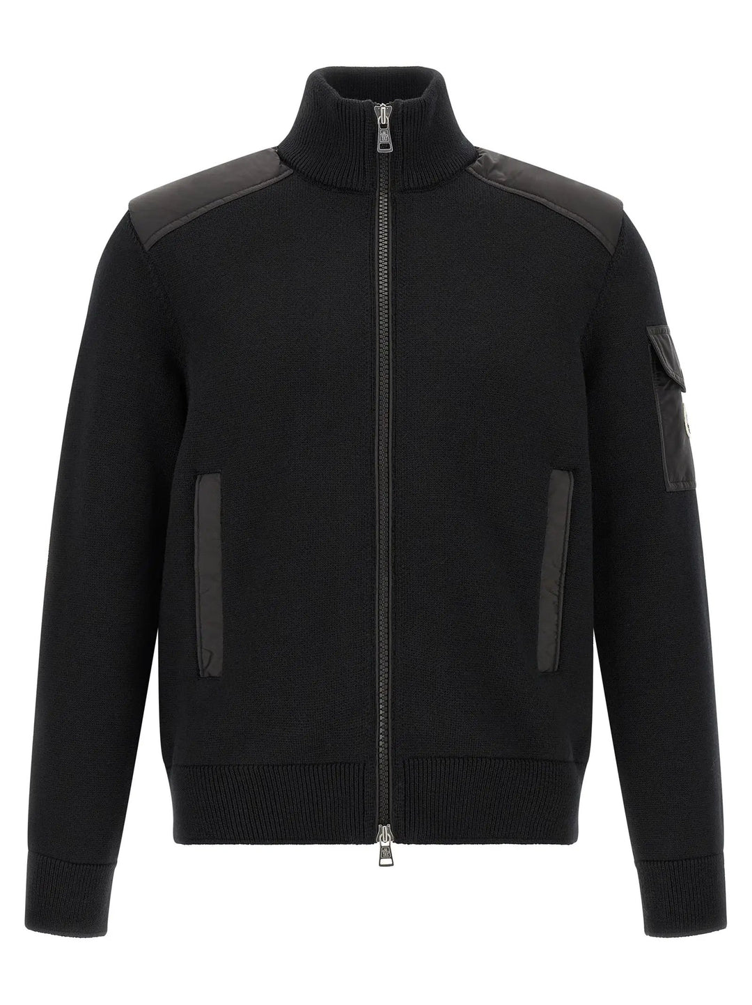 Moncler Sample Sale | Moncler Black Polyamide Cardigan - | Designer outlet