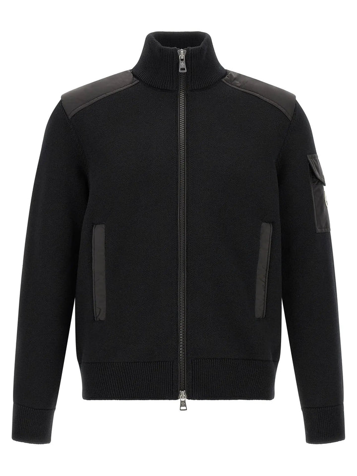 Moncler Sample Sale | Moncler Black Polyamide Cardigan - | Designer outlet