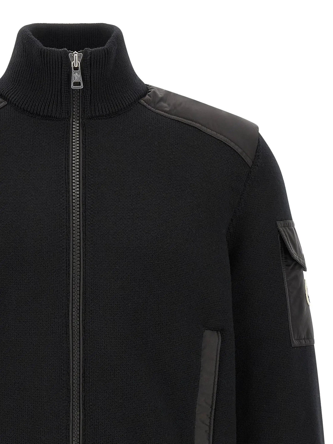 Moncler Sample Sale | Moncler Black Polyamide Cardigan - | Designer outlet