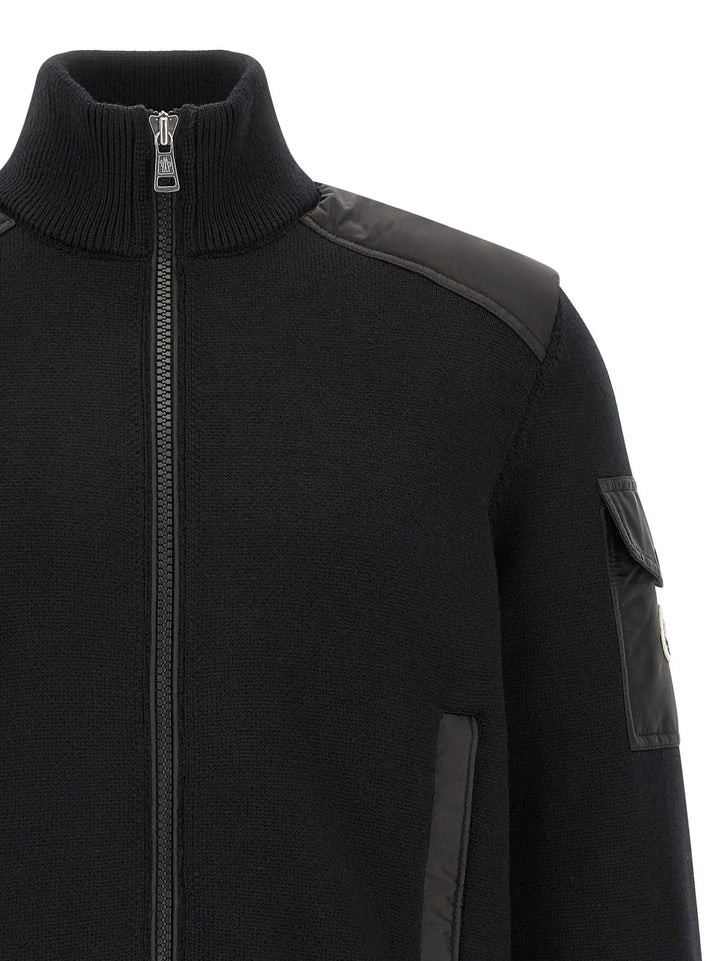 Moncler Sample Sale | Moncler Black Polyamide Cardigan - | Designer outlet