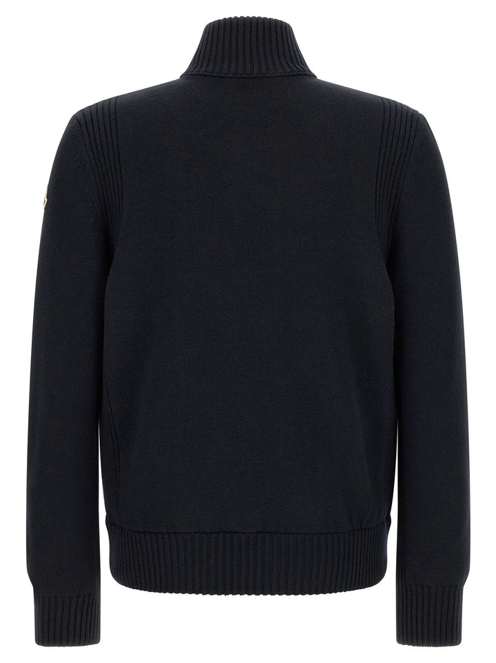 Moncler Sample Sale | Moncler Blue Polyester Cardigan - | Designer outlet