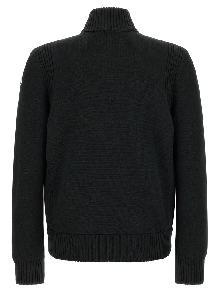 Moncler Sample Sale | Moncler Black Polyester Cardigan - | Designer outlet