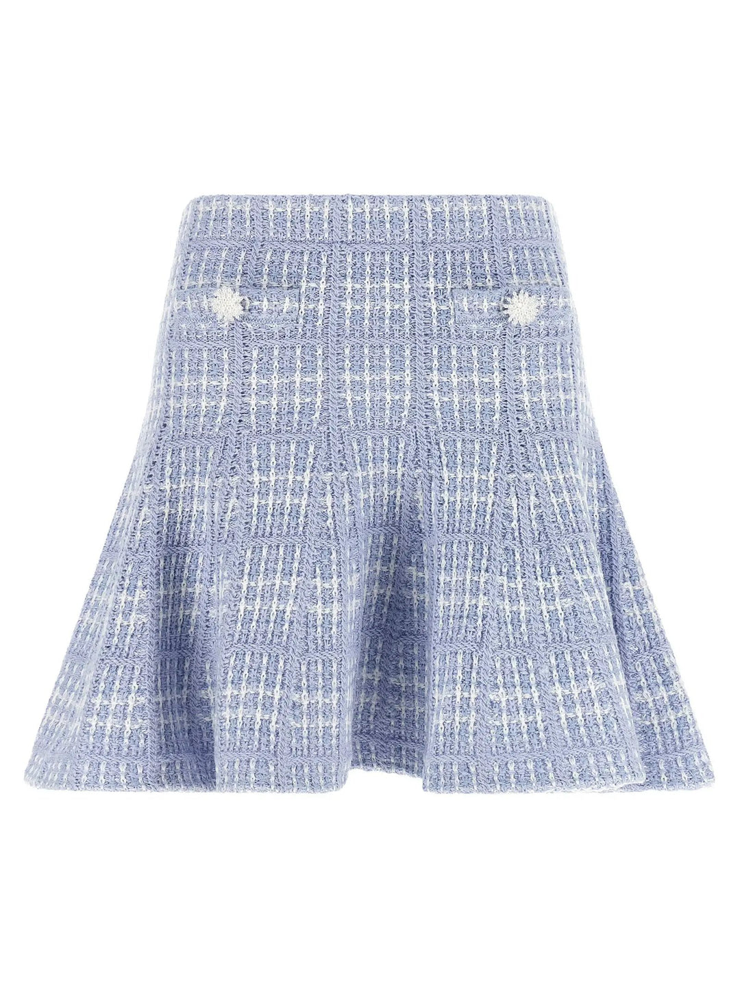 Self-Portrait Sample Sale | Self-Portrait Blue Cotton Long Skirt - | Designer outlet