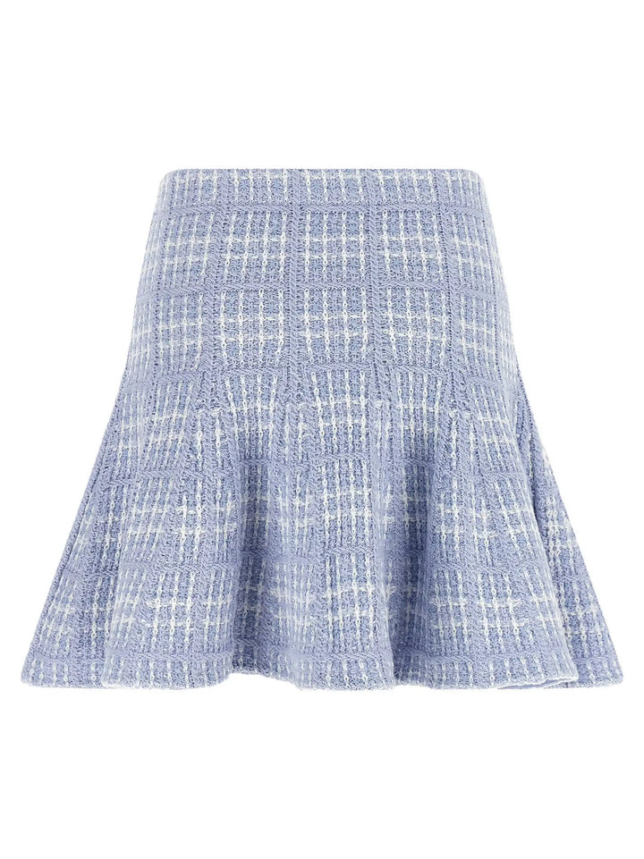 Self-Portrait Sample Sale | Self-Portrait Blue Cotton Long Skirt - | Designer outlet