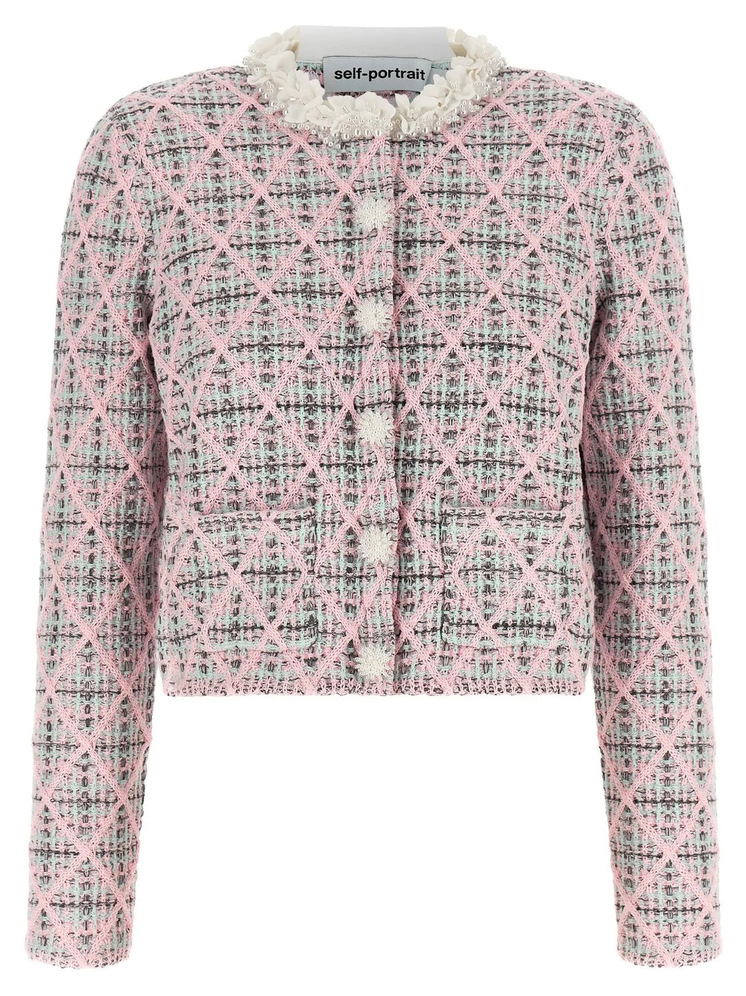 Self-Portrait Sample Sale | Self-Portrait Multicolor Cotton Cardigan - | Designer outlet
