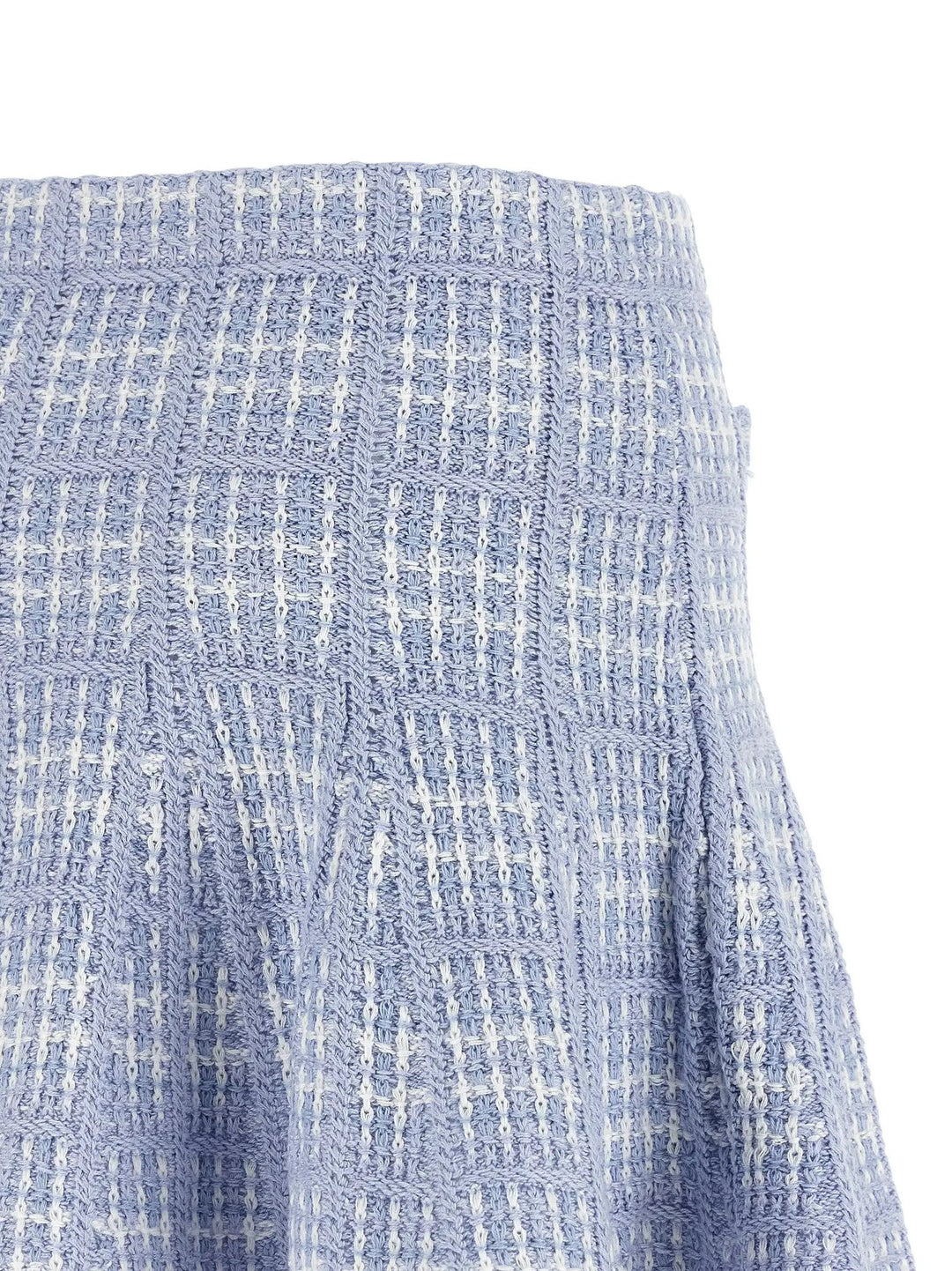 Self-Portrait Sample Sale | Self-Portrait Blue Cotton Long Skirt - | Designer outlet