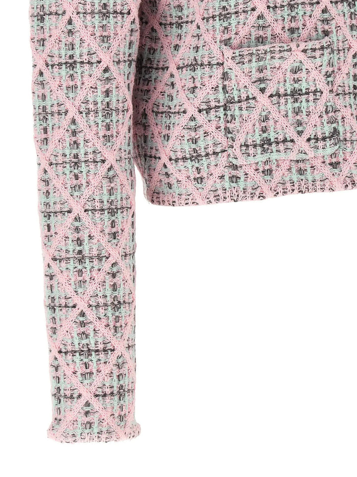 Self-Portrait Sample Sale | Self-Portrait Multicolor Cotton Cardigan - | Designer outlet