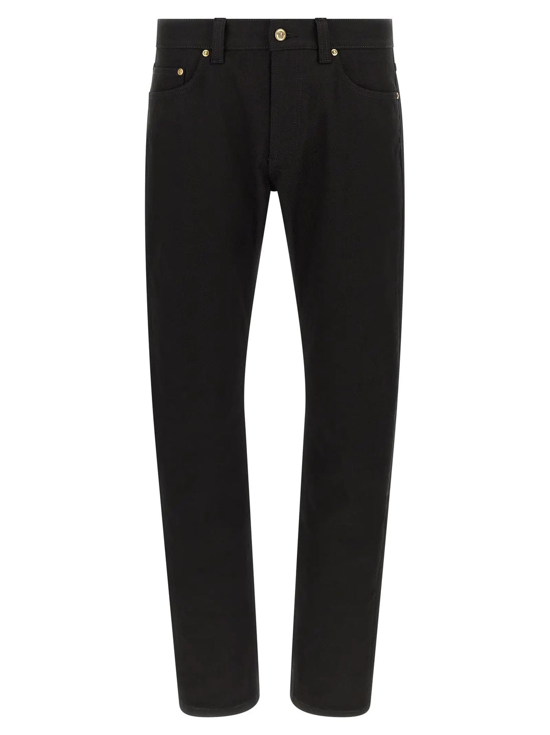 Versace Sample Sale | Versace Black Cotton Straight-Leg Jeans - | Designer outlet