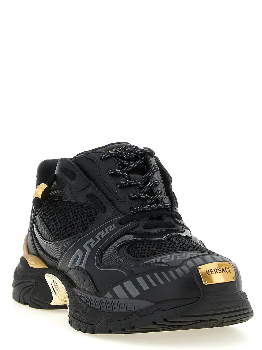 Versace Sample Sale | Versace Multicolor Calfskin Athletic Sneakers - | Designer outlet