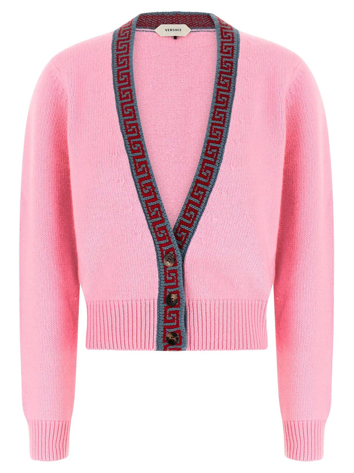 Versace Sample Sale | Versace Multicolor Virgin Wool Cardigan - | Designer outlet