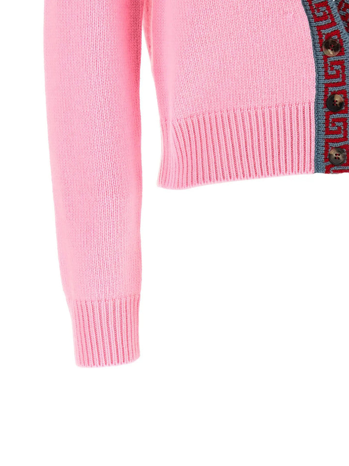 Versace Sample Sale | Versace Multicolor Virgin Wool Cardigan - | Designer outlet