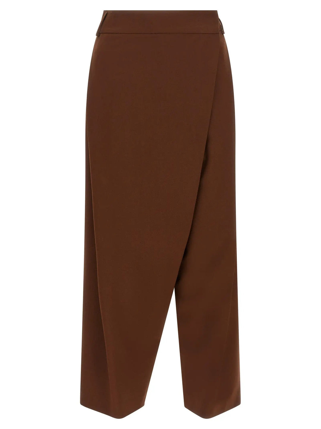 Alberto Biani Sample Sale | Alberto Biani Brown Wool Cropped Pants - | Designer outlet