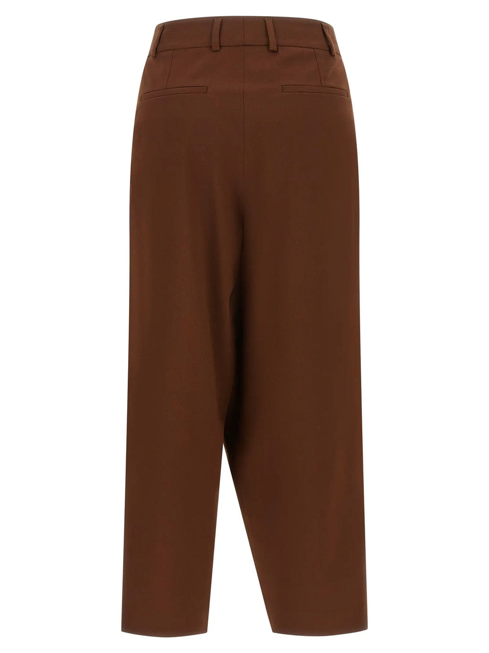 Alberto Biani Sample Sale | Alberto Biani Brown Wool Cropped Pants - | Designer outlet