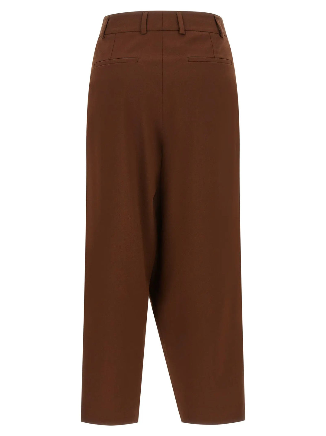 Alberto Biani Sample Sale | Alberto Biani Brown Wool Cropped Pants - | Designer outlet