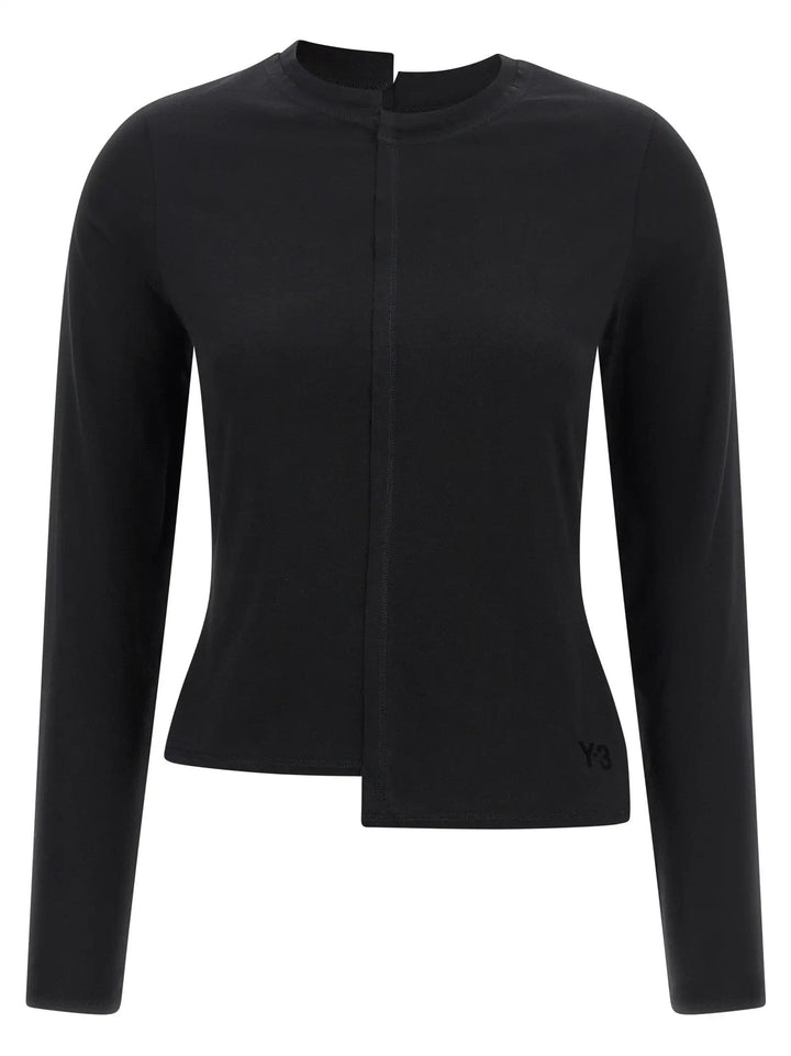 Y-3 Sample Sale | Y-3 Black Cotton Long Sleeve T-Shirt - | Designer outlet