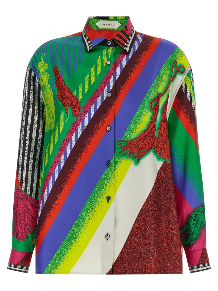Versace Sample Sale | Versace Multicolor Silk Blouse - | Designer outlet