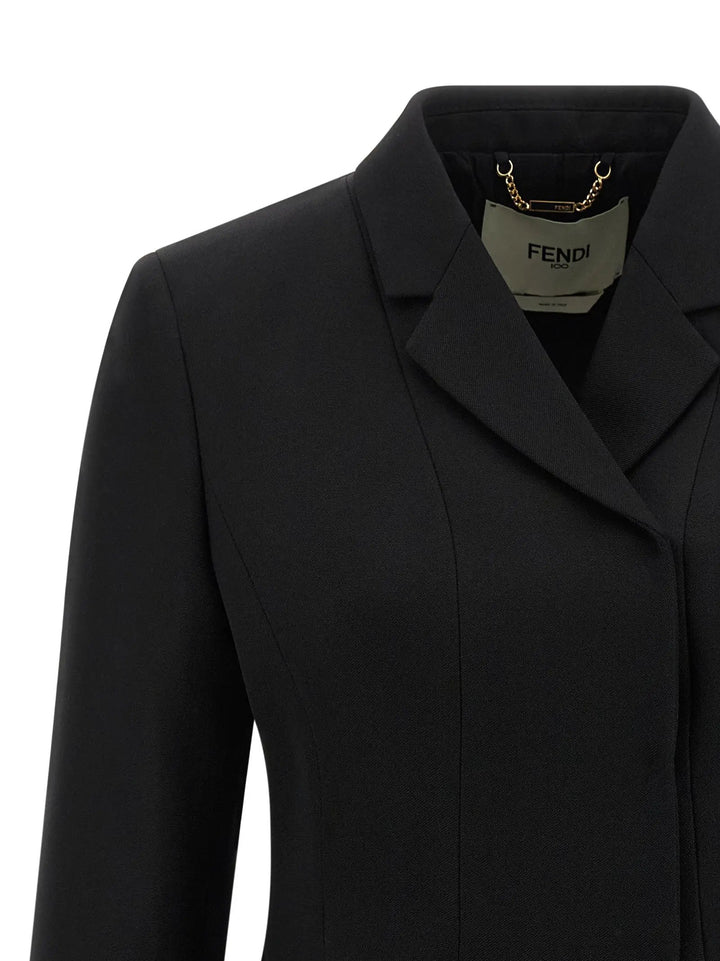 Fendi Sample Sale | Fendi Black Virgin Wool Blazer - | Designer outlet