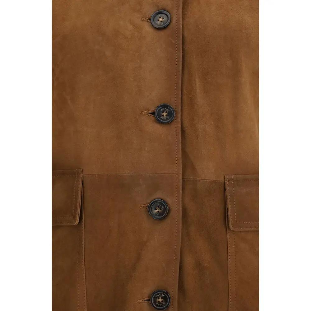 Valstar Sample Sale | Valstar Brown Calf Leather Bos Taurus Full-Length Jacket - | Designer outlet