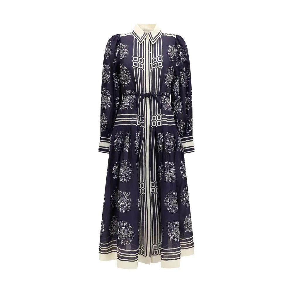 Alemais Sample Sale | Alemais Blue Ramie Casual Dress - | Designer outlet