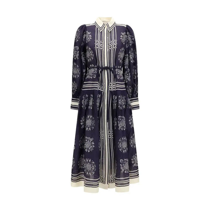 Alemais Sample Sale | Alemais Blue Ramie Casual Dress - | Designer outlet