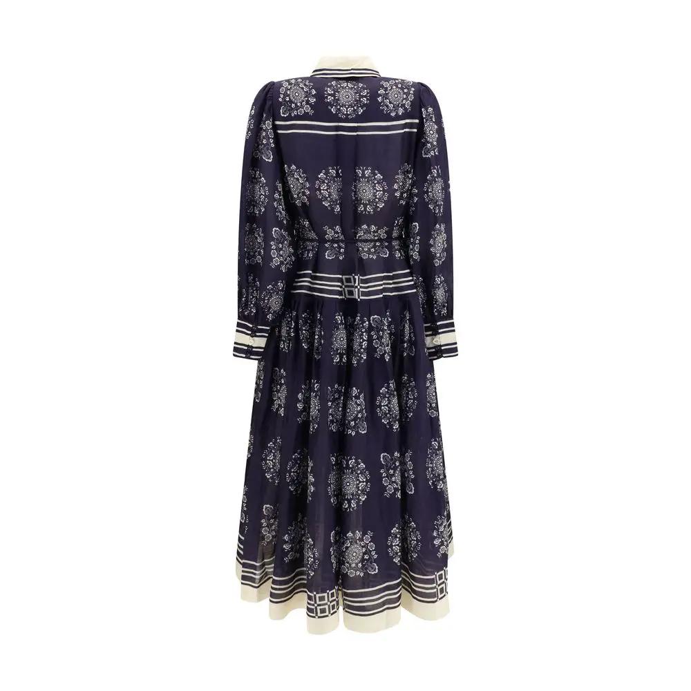 Alemais Sample Sale | Alemais Blue Ramie Casual Dress - | Designer outlet
