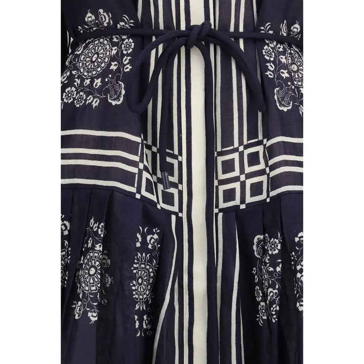 Alemais Sample Sale | Alemais Blue Ramie Casual Dress - | Designer outlet