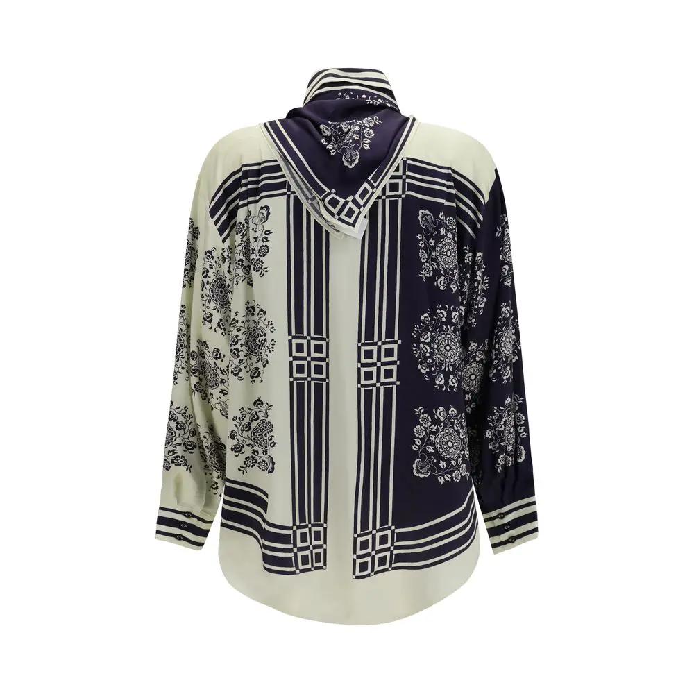Alemais Sample Sale | Alemais Blue Silk Shirt - | Designer outlet