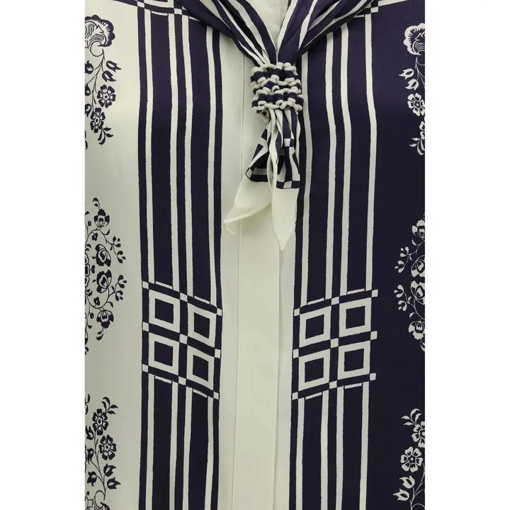 Alemais Sample Sale | Alemais Blue Silk Shirt - | Designer outlet