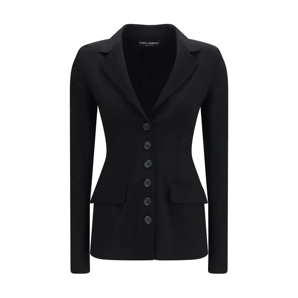 Dolce &amp; Gabbana Sample Sale | Dolce &amp; Gabbana Black Wool Oves Aries Full-Length Jacket - | Designer outlet
