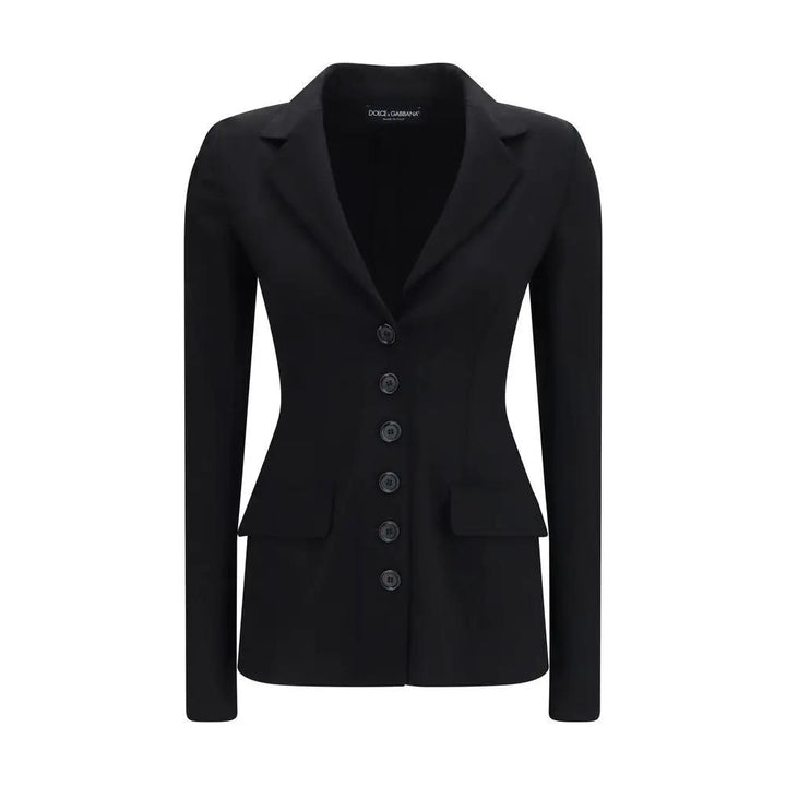 Dolce &amp; Gabbana Sample Sale | Dolce &amp; Gabbana Black Wool Oves Aries Full-Length Jacket - | Designer outlet