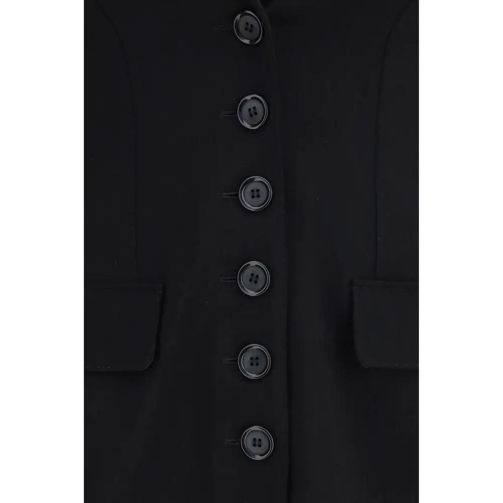 Dolce &amp; Gabbana Sample Sale | Dolce &amp; Gabbana Black Wool Oves Aries Full-Length Jacket - | Designer outlet