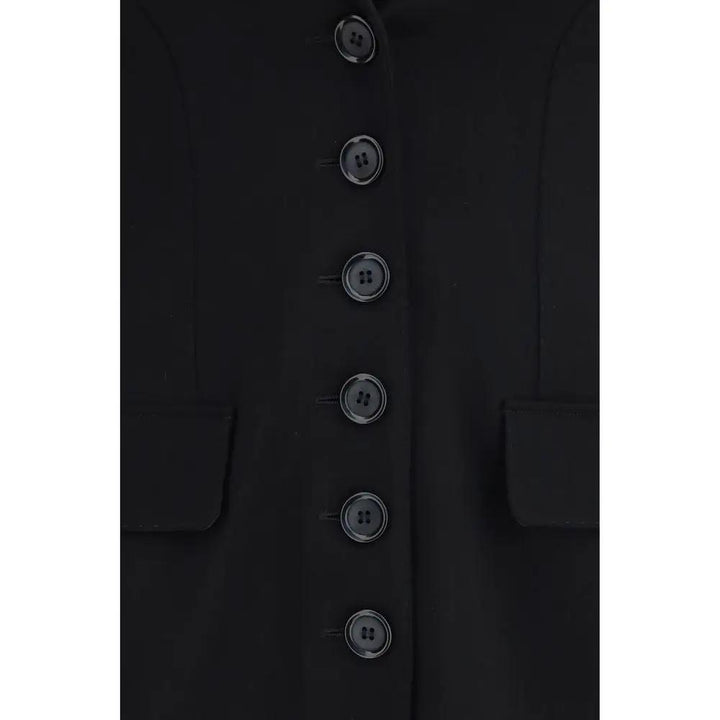 Dolce &amp; Gabbana Sample Sale | Dolce &amp; Gabbana Black Wool Oves Aries Full-Length Jacket - | Designer outlet