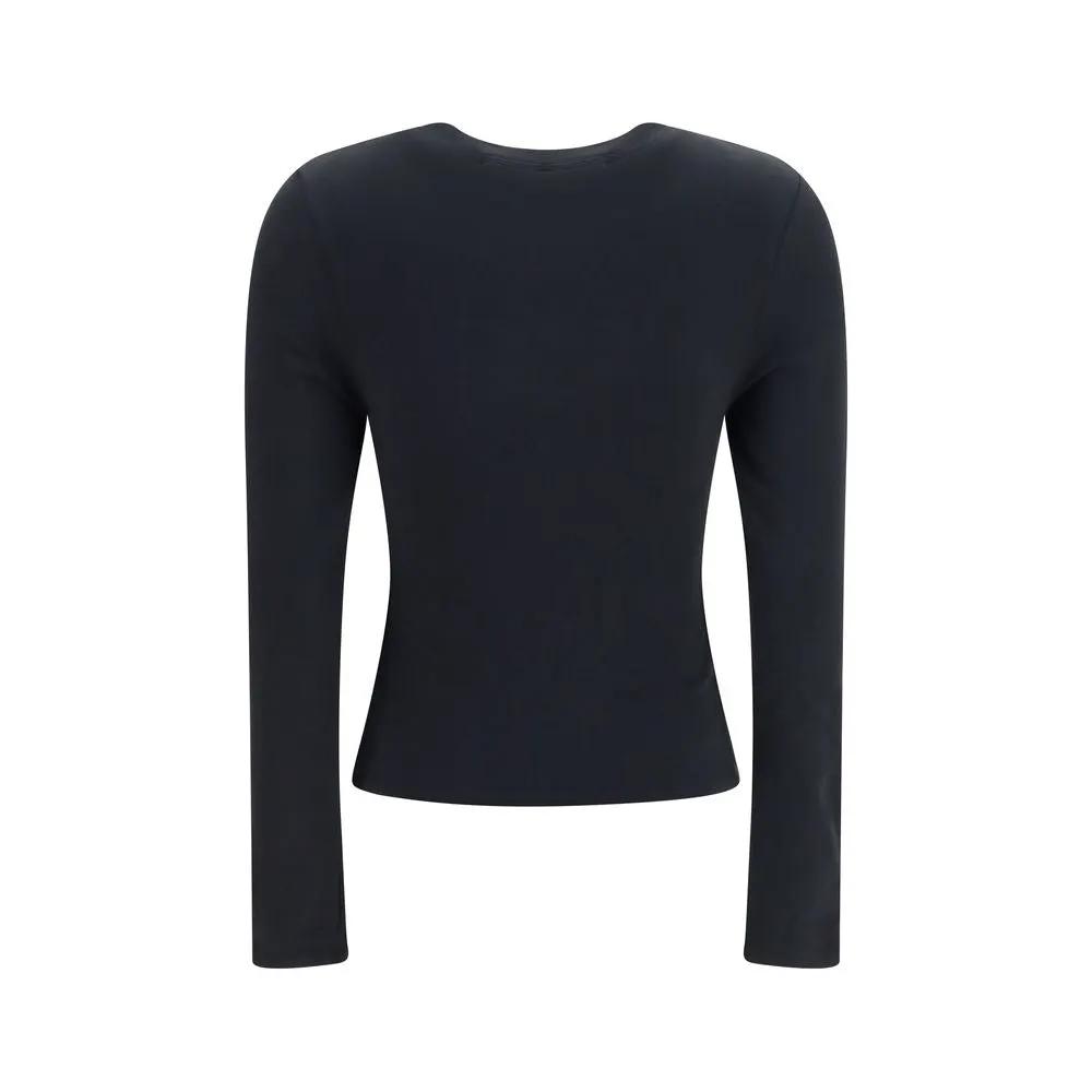 Alexander Wang Sample Sale | Alexander Wang Black Cotton Long Sleeve T-Shirt - | Designer outlet