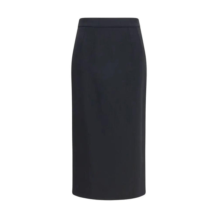 Dolce &amp; Gabbana Sample Sale | Dolce &amp; Gabbana Black Wool Oves Aries Long Skirt - | Designer outlet