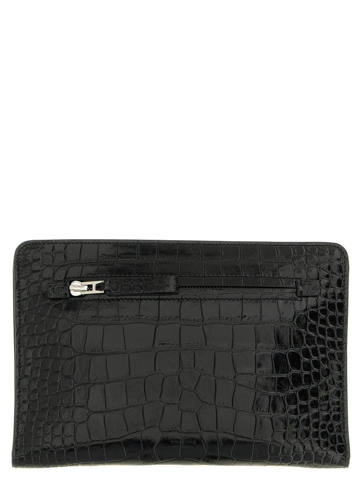 Tom Ford Sample Sale | Tom Ford Black Calfskin Clutch Bag - | Designer outlet