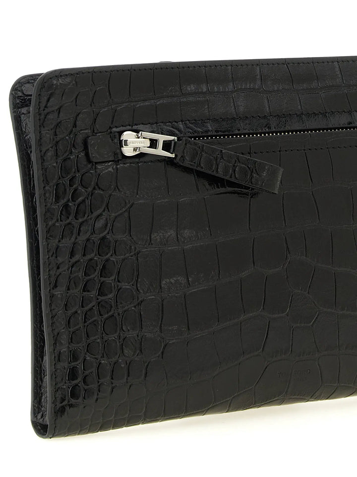 Tom Ford Sample Sale | Tom Ford Black Calfskin Clutch Bag - | Designer outlet