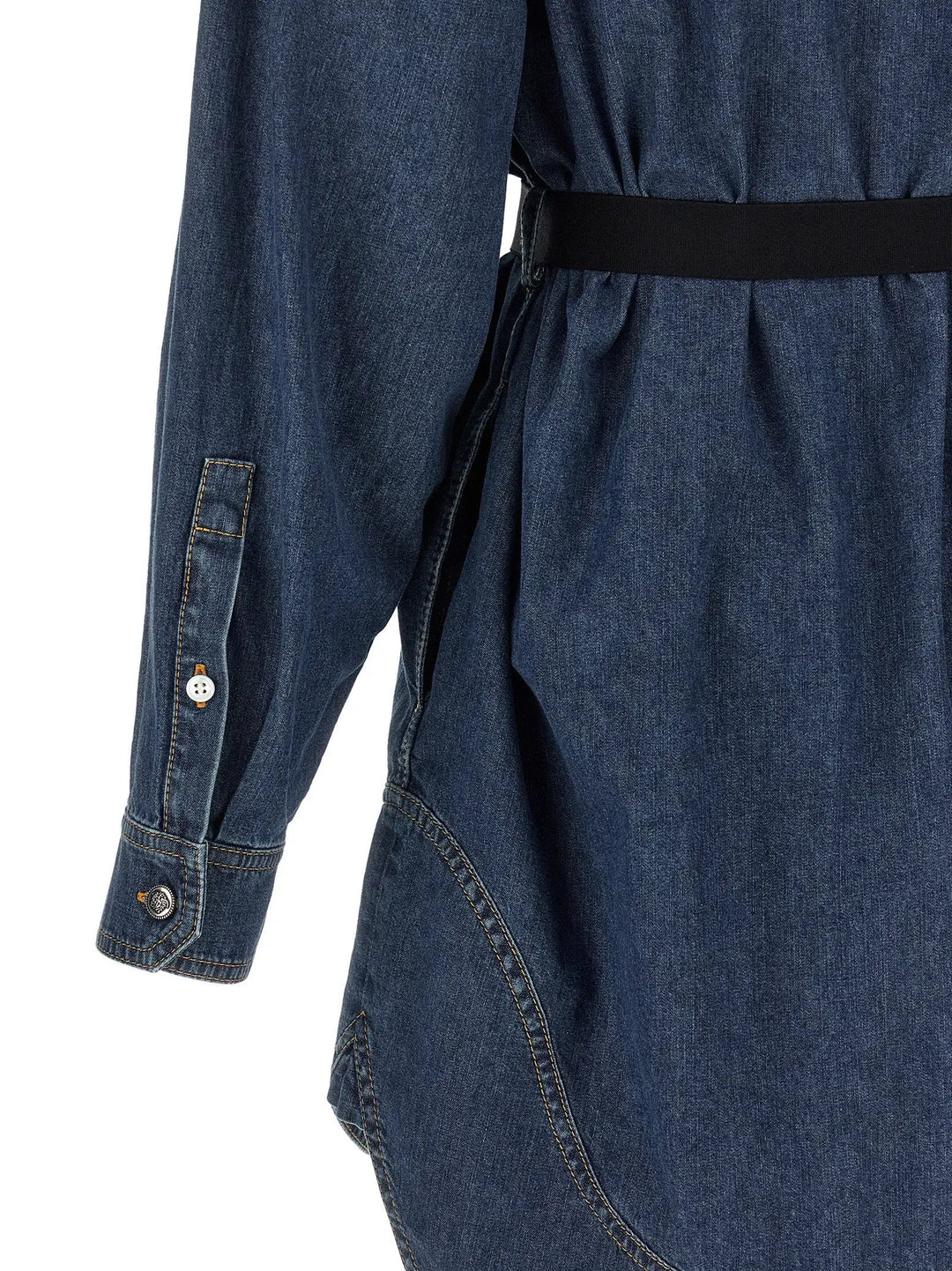 Versace Sample Sale | Versace Blue Cotton Short Dress - | Designer outlet