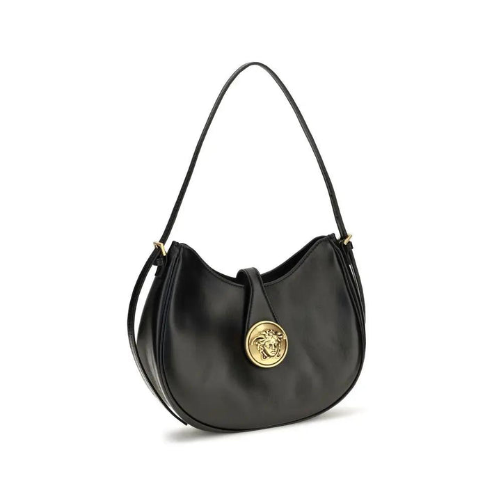 Versace Sample Sale | Versace Black Calf Leather Bos Taurus Shoulder Bag - | Designer outlet