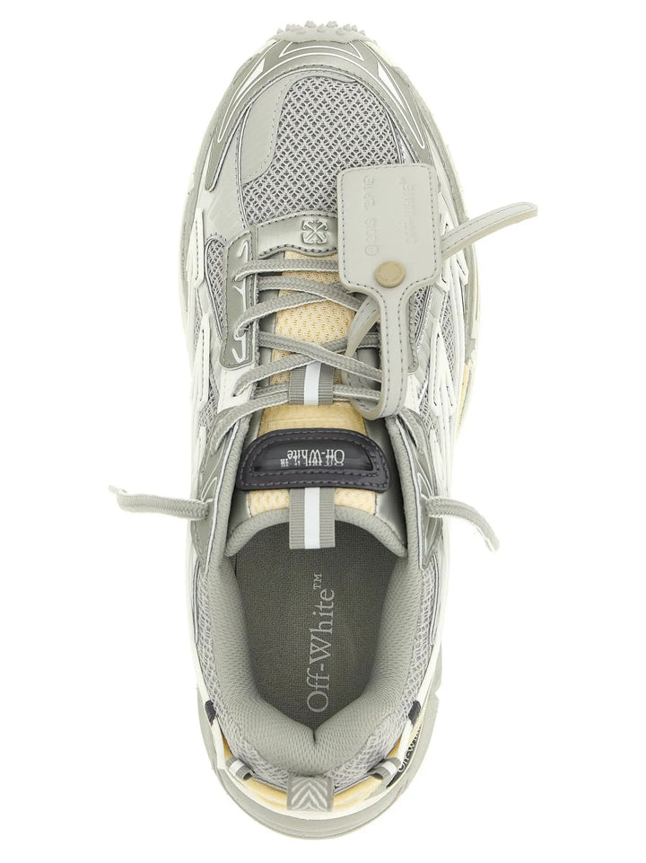 Off-White Sample Sale | Off-White Silver Polyester Athletic Sneakers - | Designer outlet
