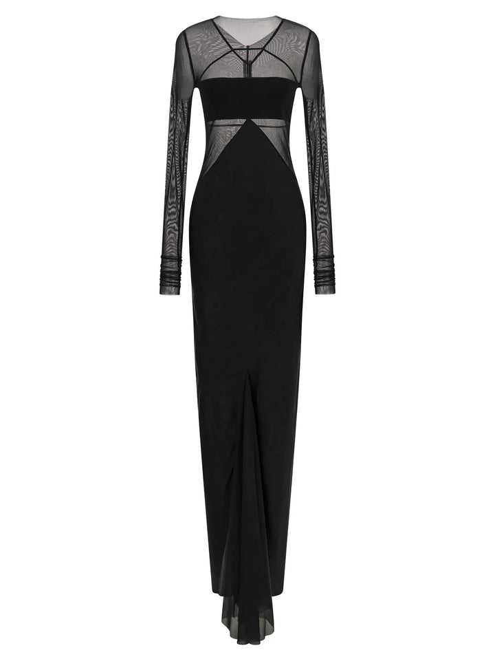 Rick Owens Sample Sale | Rick Owens Black Nylon Long Dress - | Designer outlet