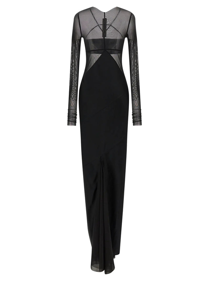 Rick Owens Sample Sale | Rick Owens Black Nylon Long Dress - | Designer outlet