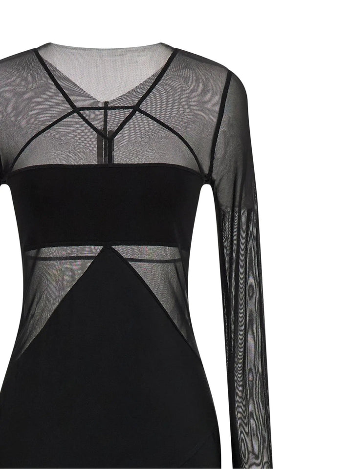 Rick Owens Sample Sale | Rick Owens Black Nylon Long Dress - | Designer outlet