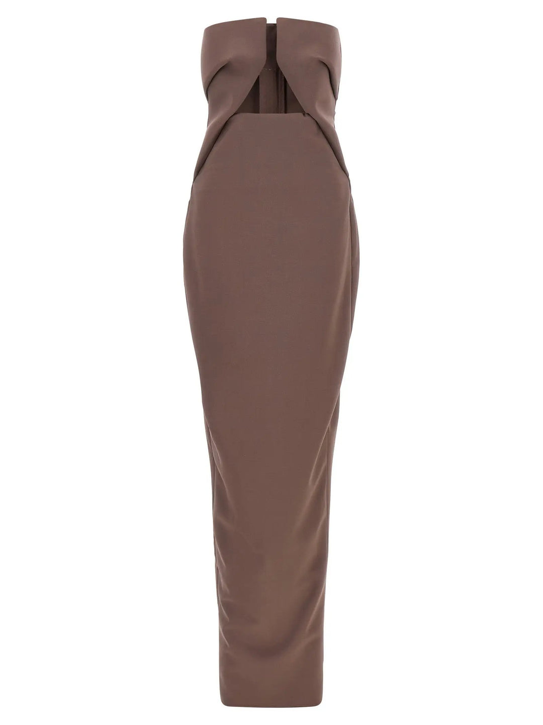 Rick Owens Sample Sale | Rick Owens Brown Wool Long Dress - | Designer outlet