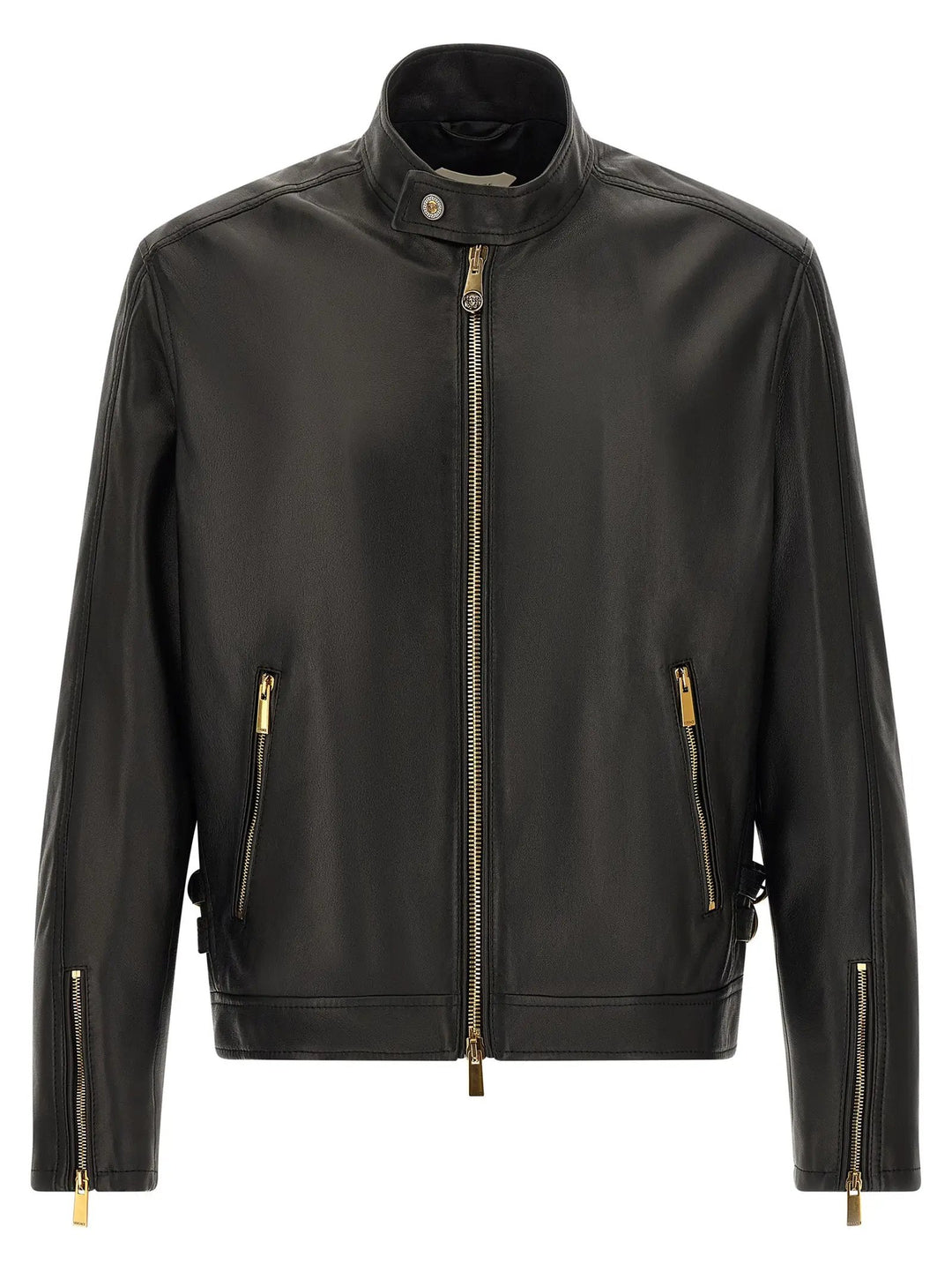 Versace Sample Sale | Versace Black Lamb Leather Leather Jacket - | Designer outlet