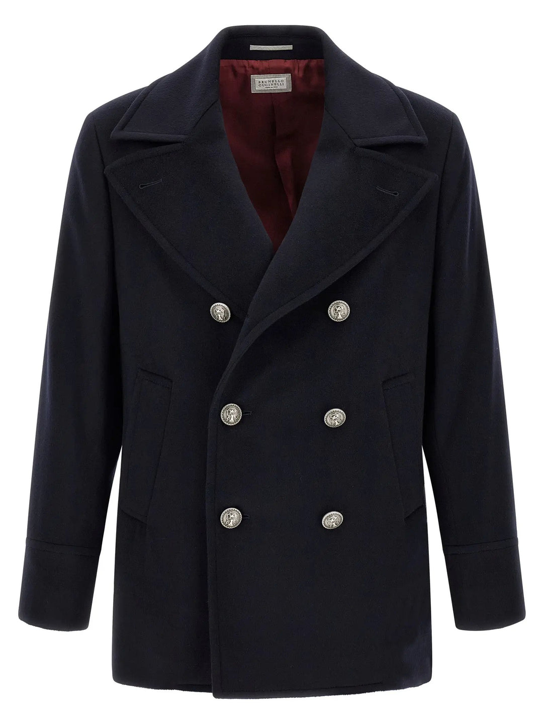 Brunello Cucinelli Sample Sale | Brunello Cucinelli Blue Virgin Wool Coat - | Designer outlet