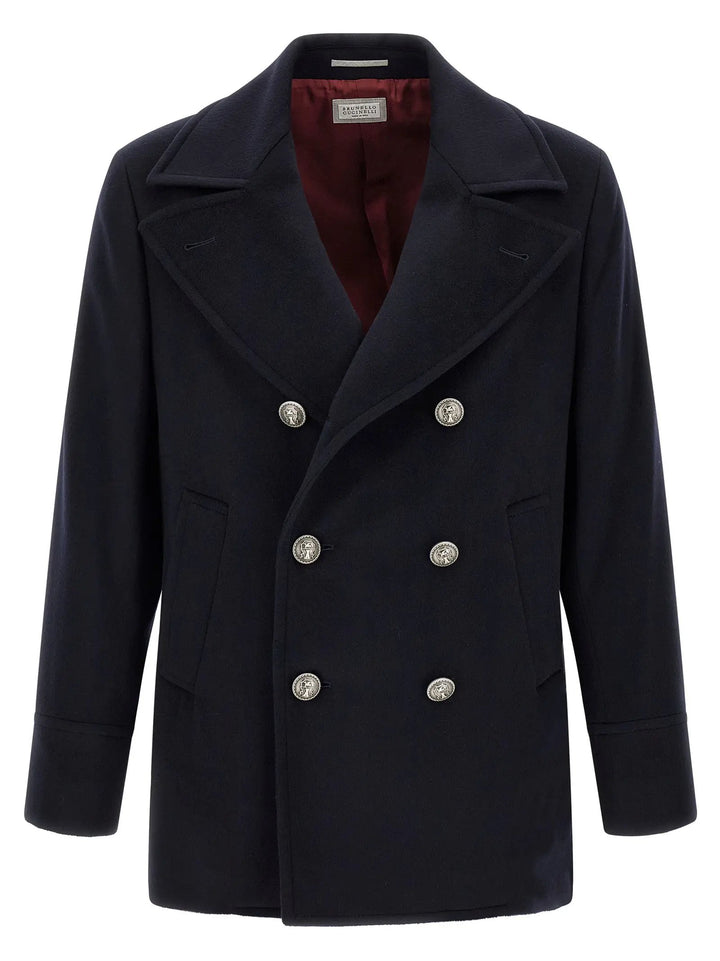 Brunello Cucinelli Sample Sale | Brunello Cucinelli Blue Virgin Wool Coat - | Designer outlet