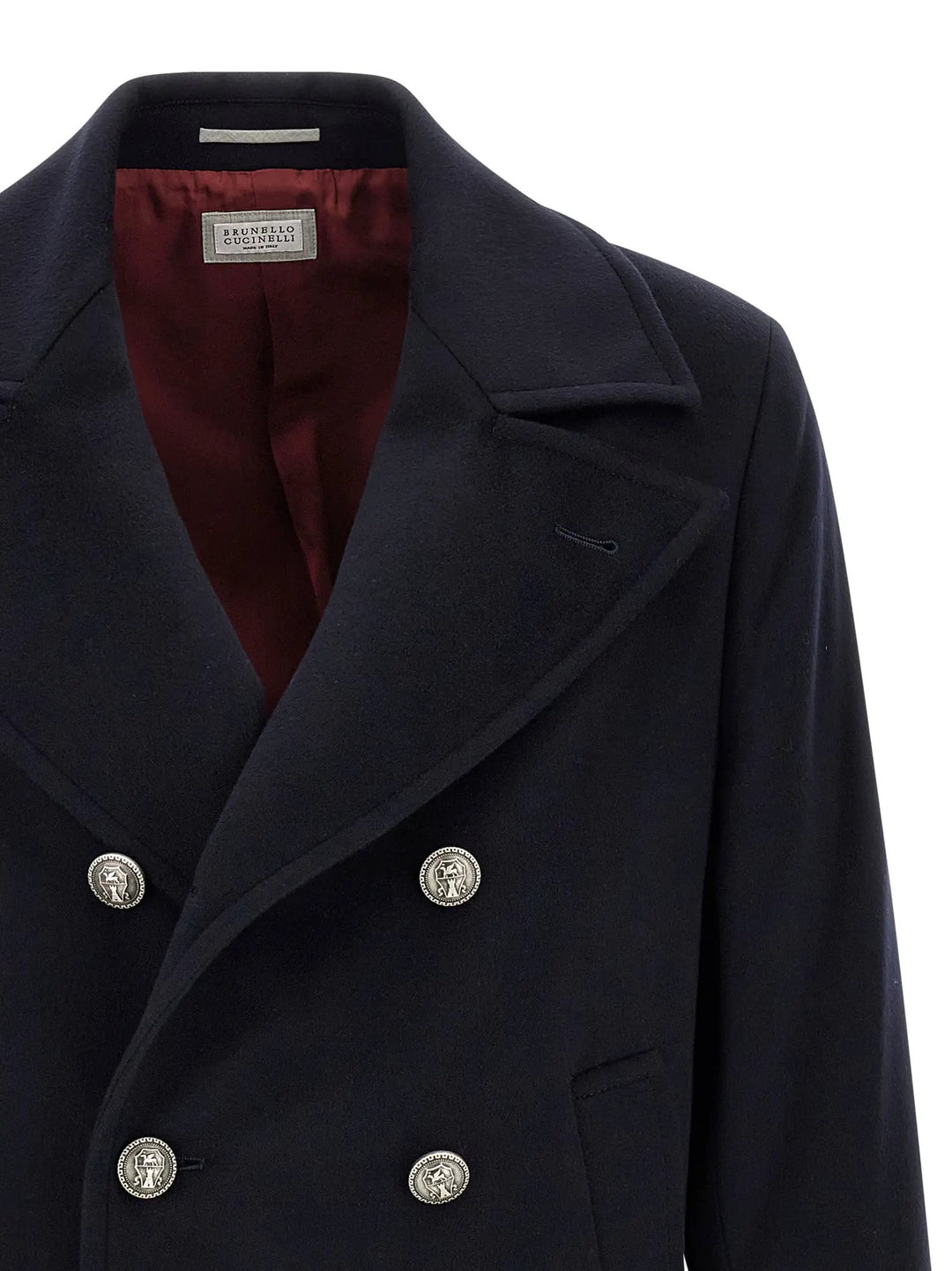 Brunello Cucinelli Sample Sale | Brunello Cucinelli Blue Virgin Wool Coat - | Designer outlet