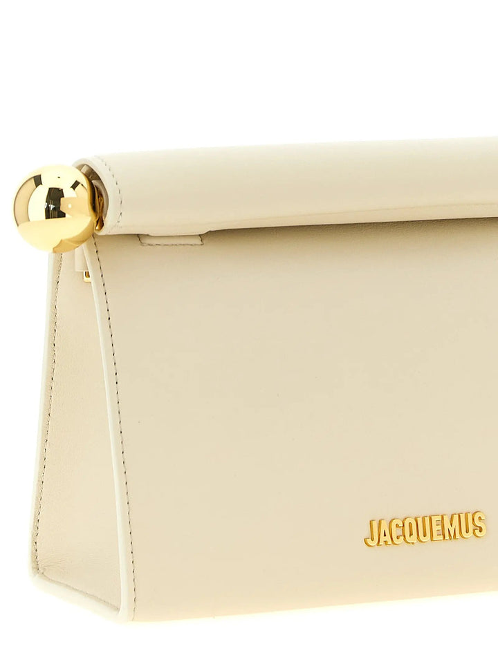 Jacquemus Sample Sale | Jacquemus White Lamb Leather Clutch Bag - | Designer outlet